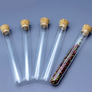 Tubo de ensayo de fondo redondo de vidrio de borosilicato Tiandi Lab 18*180mm con corcho - Product Image 2