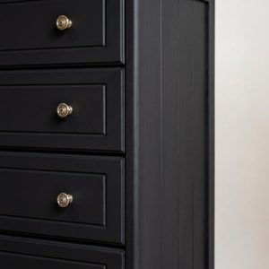Armoire de rangement en bois minimaliste à 4 tiroirs avec poignées en alliage robustes, design européen pour chambre à coucher, salon et couloir - Product Image 4