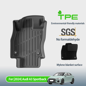 Tapetes de Piso 100% Ecológicos de TPE + Forros de Maletero + Fundas para Respaldos de Asientos para <span class=keywords><strong>Audi</strong></span> <span class=keywords><strong>A3</strong></span> <span class=keywords><strong>Sportback</strong></span> 2024 - 35 TFSI/1.4T, Ajuste Personalizado con Láser 3D - Product Image 2