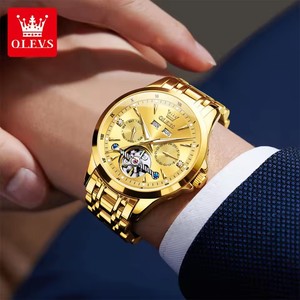 High Quality Luxury Mens Watch Flywheel Automatic Mechanical Watch Date Perpetual <b>Calendar</b> Watches for Men Gifts 7091 - Product Image 3
