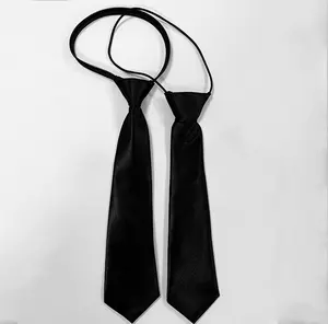 BOLOPARTY Pre-atado Ajustable Cremallera Corbatas para hombres 3,15 ''Corbata para hombres para oficina Graduación Uniformes escolares