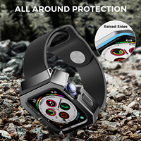 Aha Style Premium Aluminium legierung Metall abdeckung für Apple Watch im TPU Hard Shell 44MM Uhrengehäuse
