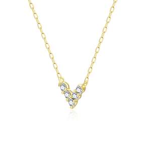 New Design Fine Jewelry 18K Yellow Gold <b>Necklace</b> With Natural Diamond <b>Necklace</b> Trendy Lady Jewelry For Wholesale Supplier - Product Image 2