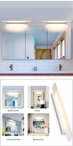 Lámpara de Pared LED Minimalista, Cuerpo Rectangular de Aluminio Blanco, Luz Cálida, Iluminación para Espejo de Baño, IP44 Impermeable, Montaje Superficial - Product Image 6