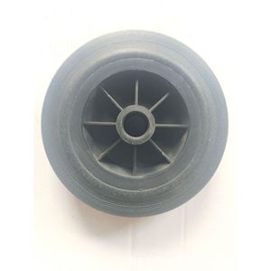 Rueda de goma sólida de 6 pulgadas con capacidad de carga de 40 kg, rueda industrial gris para carretilla - Product Image 1
