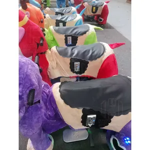 Los niños baratos de la fábrica montan en animal de juguete unicornio caballo mecedora paseo púrpura en animal motorizado