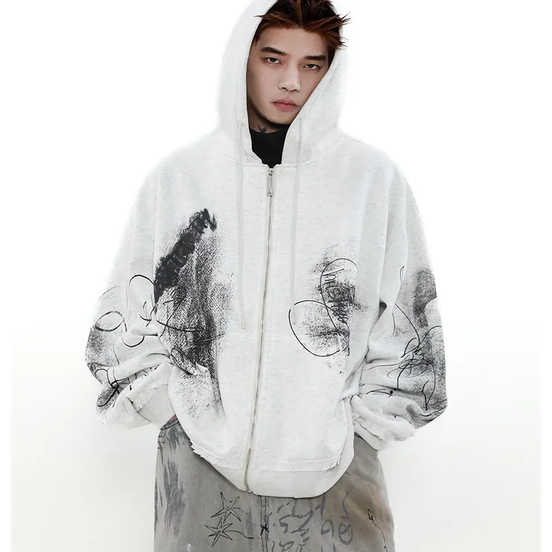 Good quality hoodie custom logo heavyweight hoody oversized sweatshirts 100% cotton graphic dgt hoodies for men