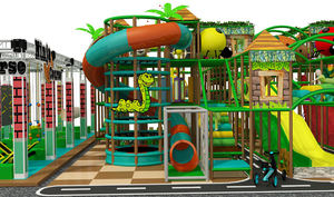 Maßgeschneidertes Dschungel-Themen-Kinderspielplatz-Equipment Kommerzieller Indoor-Spielplatz für Kinder mit Rutsche - Product Image 3