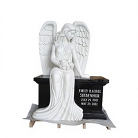 Monument funéraire Angel Headstones, monument commémoratif avec double cœur et ange