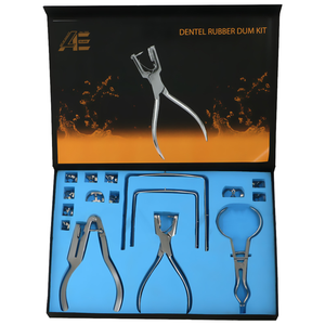 ชุดยางกันน้ำลายสำหรับทันตกรรมพร้อมชุดคลิปหนีบ เกรดทางการแพทย์ ผลิตจากเหล็กกล้าไร้สนิมเยอรมัน ใช้ซ้ำได้ เป็นเครื่องมือผ่าตัดพื้นฐาน 2026 - Product Image 1