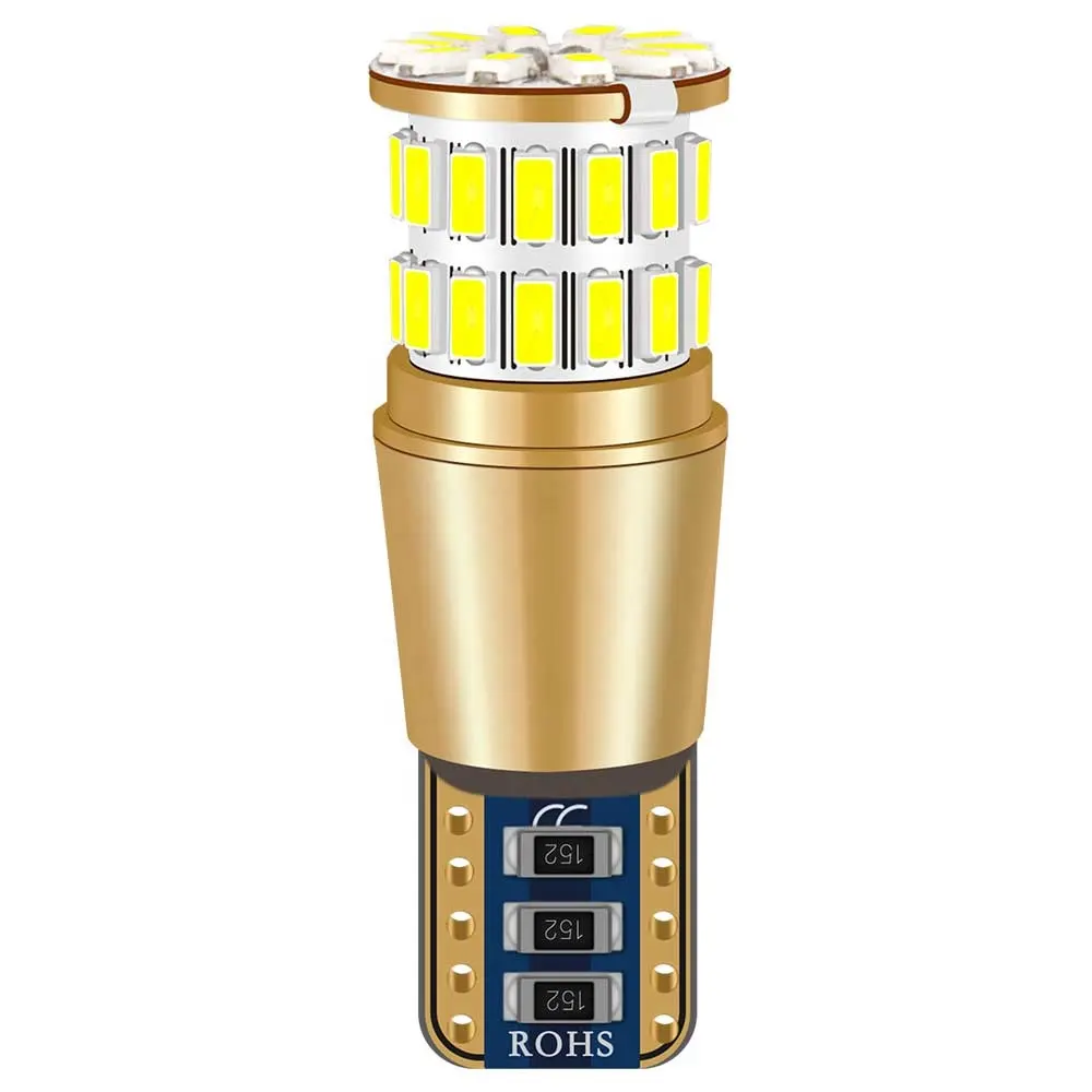 T10 168 192 W5W 38SMD 3014 LED Canbus No Error Car Marker Light Parking Lamp Wedge Bulb White DJ127-Gold