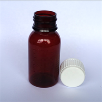 Bouteille en plastique PET liquide oral de 50ML pour sirop de jus d'eau avec pompe de pulvérisation à bouchon à vis CRC fabricant en gros