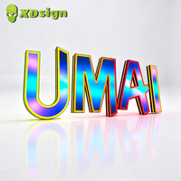 Lettres lumineuses LED 3D personnalisées à changement de couleur rapide pour extérieur, enseigne néon magique pour fête, équipement publicitaire, signalétique commerciale, décoration Bluetooth