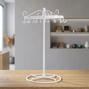 Metal <b>Rotating</b> Jewelry Stand with Multiple Hooks 360 Degree Swivel Jewelry Organizer Display <b>Rack</b> for Earrings Necklace Bracelet - Product Image 1