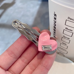 אופנה קריסטל פשוט אביזרים לשיער טמפרמנט פוני קליפ מצח שבור צד השיער צד קליפ אהבה קריסטל סיכת בנות - Product Image 5