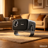Projecteur LCD 4K Android 13 professionnel rotatif à 180 degrés HT12Pro avec 120 lumens, projection de 10 m pour usage domestique