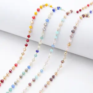 Clothing accessories DIY transparent round acrylic beads clothing accessories handmade jewelry color