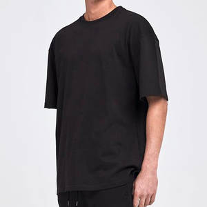 OEM personnalisé hommes surdimensionné à manches courtes t-shirts décontracté ample lourd plaine t-shirts en gros 100% coton blanc t-shirts - Product Image 3