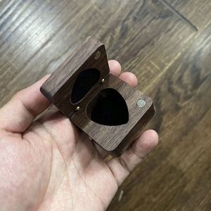 Customizable LOGO Square Walnut Wood Guitar Pick Storage <b>Box</b> for <b>Music</b> Stores Gift - Product Image 6