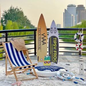 थोक आउटडोर शिविर अवकाश पिकनिक लकड़ी के समुद्र तट कुर्सी पेस्टल तह तह कुर्सी - Product Image 4