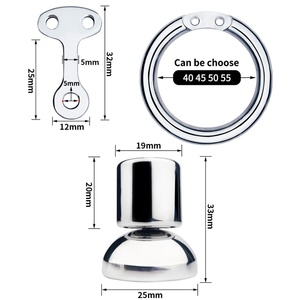 FRRK Negative Chastity Lock with Pink <b>Dildo</b> for Men New Creative Combination Cock Cage Stainless Steel Penis Rings BDSM Sex Toys - Product Image 4