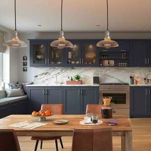 China Suppliers Modern Italian <b>Kitchen</b> <b>Furniture</b> with Grey Color <b>Kitchen</b> Cabinet PVC <b>Kitchen</b> Cabinets - Product Image 4