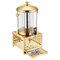 Distributeur de jus en acier inoxydable doré pour buffet, fête, mariage, hôtel, décoration et fournitures