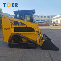 Mini-chargeur sur chenilles TDER en promotion, 0,7T, 1500lbs, 50hp, 700kg, chenilles en acier, pour jardin