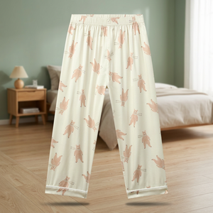 Pantalon de pyjama pour filles, doux, à séchage rapide, respirant, en polyester confortable avec taille élastique, personnalisable avec logo, pour toutes les saisons - Product Image 3