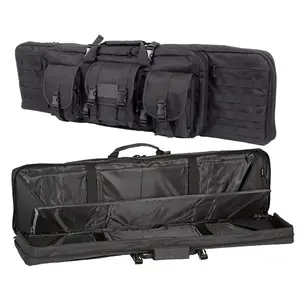 Upgrade Zwart Verdikte Waterdicht 900D Heavy Duty 2 In 1 Handvat Carrying Schouder Rugzak Tactische Dubbele Gun Bag Case