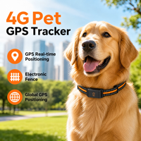 Pelacak GPS Hewan Pintar 4G Tahan Air untuk Anjing dan Kucing dengan Kontrol Aplikasi dan Geo-Fence