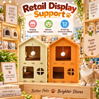 Maison pour chat en feutre à deux étages, condo d'intérieur pour chat avec boule suspendue, grotte douillette pour animaux de compagnie, couleur personnalisée, fournisseur OEM en gros