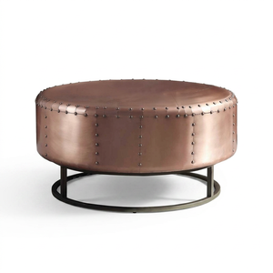 Table basse décorative en laiton AK avec finition cuivrée, design moderne pour la décoration de la maison / décoration d'hôtel - Product Image 4