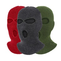 Masque de ski drôle hiver rappeur bandit tricoté broderie personnalisée unisexe masque de ski intégral couverture 3 trous cagoule