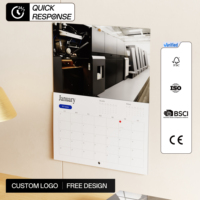 Calendrier mural en spirale personnalisé en papier, impression photo 2027, usine LIUSHUN Zhejiang, pour la promotion de la marque et la promotion commerciale