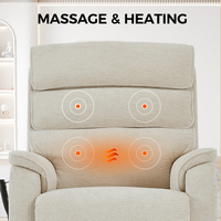 Fauteuil inclinable multifonctionnel avec massage et chaleur pour personnes âgées, fourni directement par l'usine
