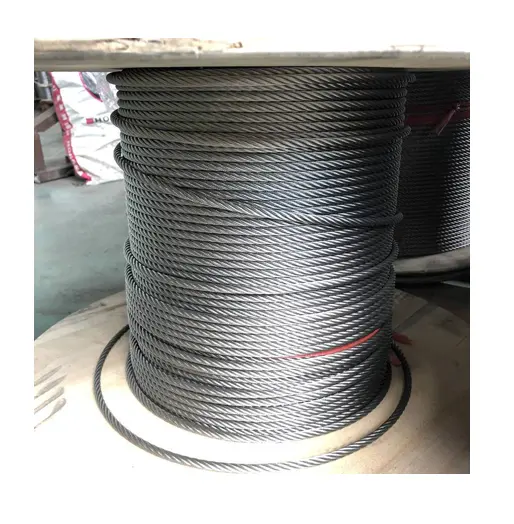 Dầu khí hóa dầu 1x19 7x7 7x19 Wire Rope 1/8 "3/16" 1/4 "t316 Cáp thép không gỉ