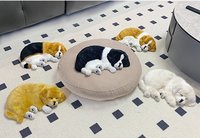 Poupée de simulation de chien en peluche personnalisée jouet pour enfants poupée Garfield armoire de voiture Tv chat suspendu en peluche ornement chien endormi poupée