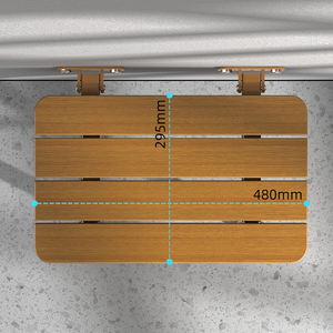 현대식 원목 접이식 스툴 미끄럼 방지 샤워 화장실 의자 입구 신발 갈아 신는 다목적 고급 내구성 - Product Image 3