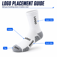 Chaussettes mi-mollet en coton avec logo personnalisé pour le sport, athlétiques, unisexes, anti-transpiration, en tricot, design gratuit pour les activités sportives