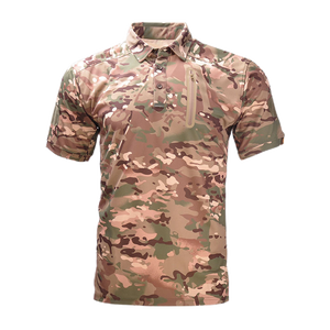 T-shirts camouflage pour hommes DF, à séchage rapide, manches courtes, pour le camping, la randonnée, la chasse, vêtements tactiques pour hommes, respirants - Product Image 6