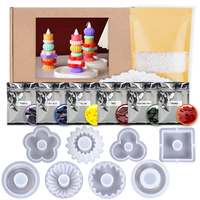 TIMESRUI Kit de fabrication de bougies en cire de soja sur le thème du cirque Moules en silicone CreativeDIY avec des formes empilables vibrantes pour bougie déco bricolage