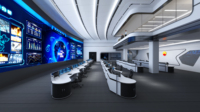 JCCX-4 Consola de Seguridad Moderna para Sala de Control, Escritorio para Computadora, Muebles Comerciales de Seguridad Duraderos de Acero y Madera
