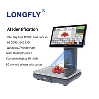 Système de point de vente intelligent de haute qualité par LongFly écran tactile capacitif caisse enregistreuse AI balance de kiosque de paiement Solution de vente au détail polyvalente