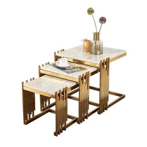 Set piedini <span class=keywords><strong>in</strong></span> ferro dorato set di tavolini a incastro <span class=keywords><strong>in</strong></span> <span class=keywords><strong>marmo</strong></span> bianco set di divani <span class=keywords><strong>per</strong></span> mobili <span class=keywords><strong>per</strong></span> la casa con tavolino da caffè - Product Image 5
