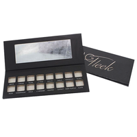 Matt Noir Magnétique Fermer Papier Carton Cosmétique Boîte De Papier De Stockage Palette De Maquillage Ombre À Paupières Boîte D'emballage pour Fille