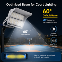 Projecteurs LED d'extérieur dédiés aux terrains de basketball, étanches IP65, sur poteau haut, haute efficacité lumineuse, télécommande