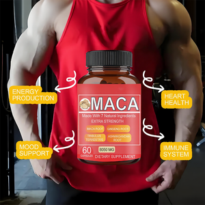 Capsule di Radice di Maca OEM, Supporto Naturale per la Salute Maschile, Energia e Prestazioni, Integratore Erboristico 7-in-1 per l'Umore, Antiossidante, Senza Glutine - Product Image 5