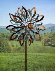 Chinese fabrikant kleine verpakking Kolibrie Sterrennacht populaire metalen windmolen voor tuinversiering - Product Image 2