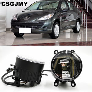 3-IN-1 Fonctions Auto <span class=keywords><strong>LED</strong></span> DRL Pour Peugeot <span class=keywords><strong>207</strong></span> 2009 - 2012 2013 Feux Diurnes Projecteur de Voiture Feu Antibrouillard Avec Signal Jaune - Product Image 1
